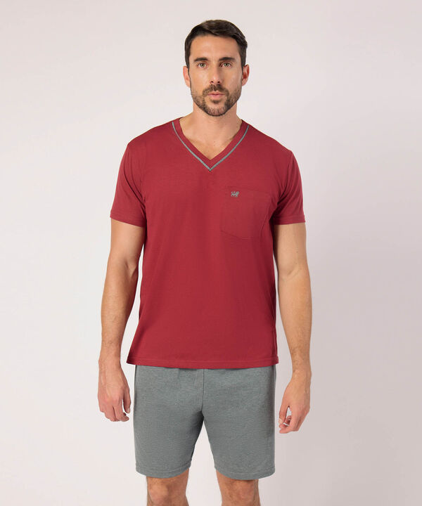 Conjunto De Pijama Unicolor  image number null