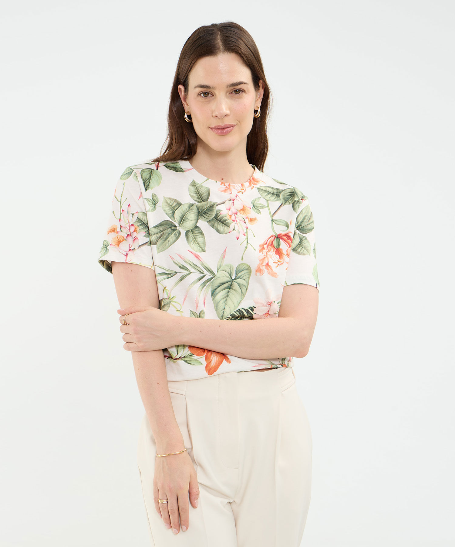 Camiseta Estampado Botánico