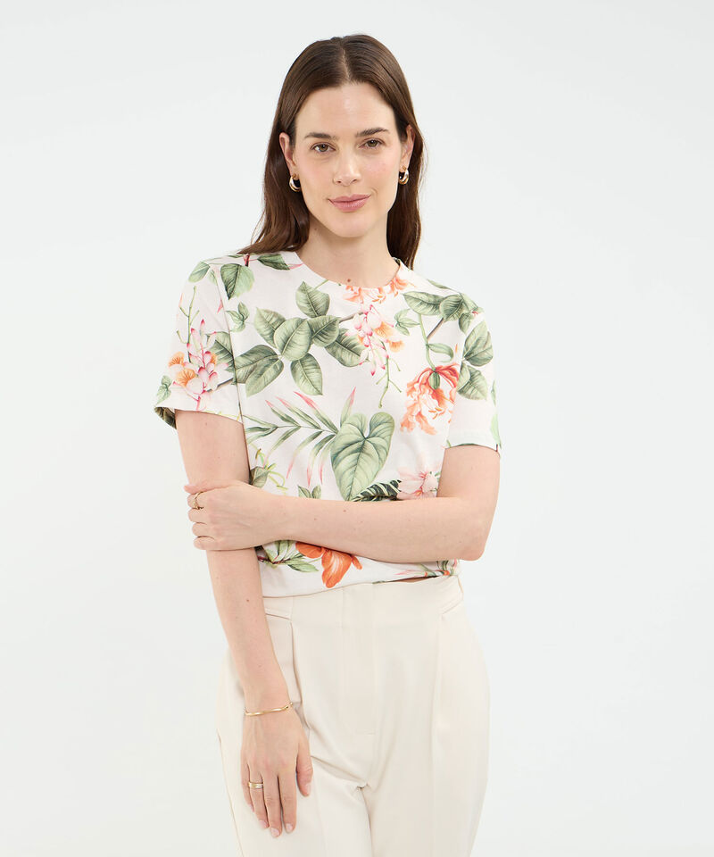 Camiseta Estampado Botánico
