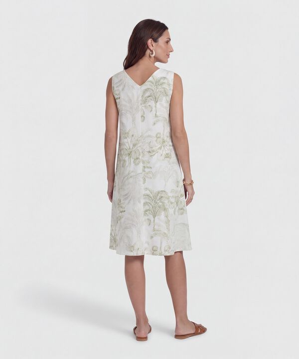 Vestido Corto Estampado Manga Sisa 