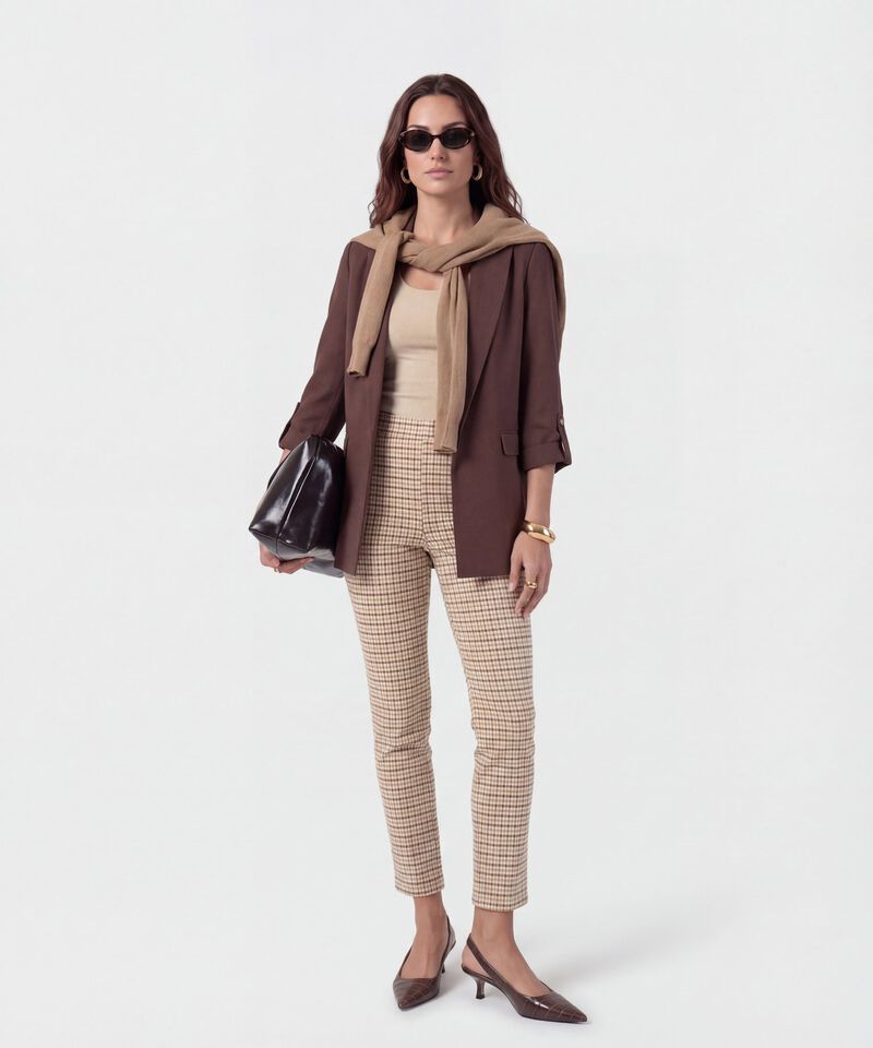 Camiseta Manga Sisa Con Cuello En U Para Mujer