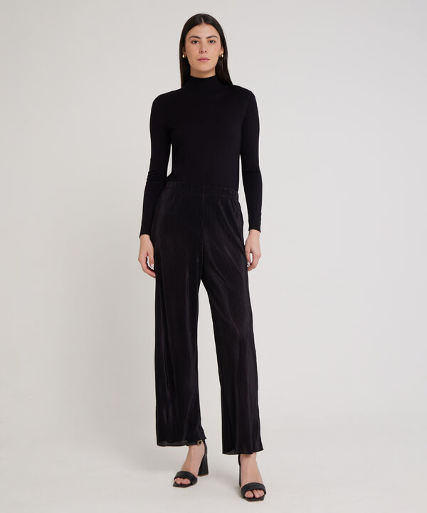 Pantalón Plizado Bota Amplia