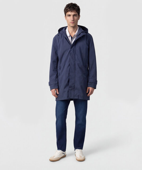 Chaqueta Tipo Parka Con Capucha Para Hombre