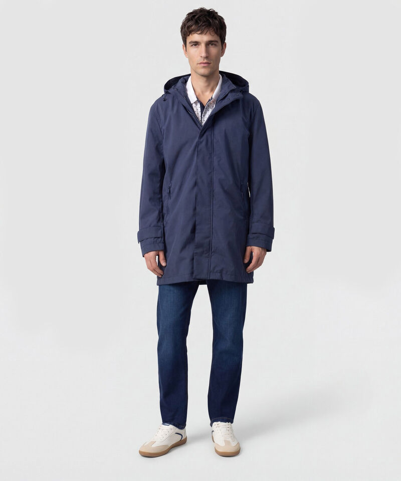 Chaqueta Tipo Parka Con Capucha Para Hombre