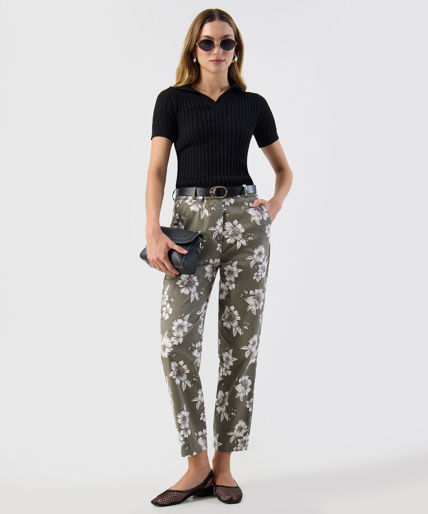 Polo Punto Calado Manga Corta Para Mujer