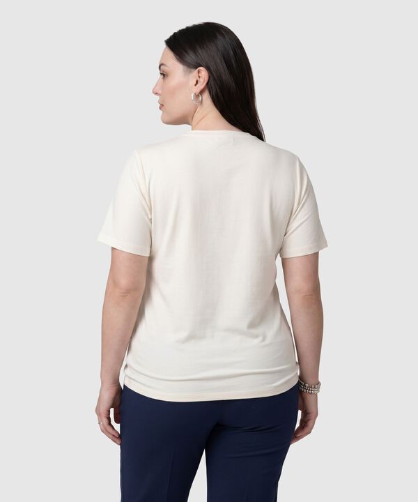 Camiseta Estampada Cuello Redondo Para Mujer Curvy