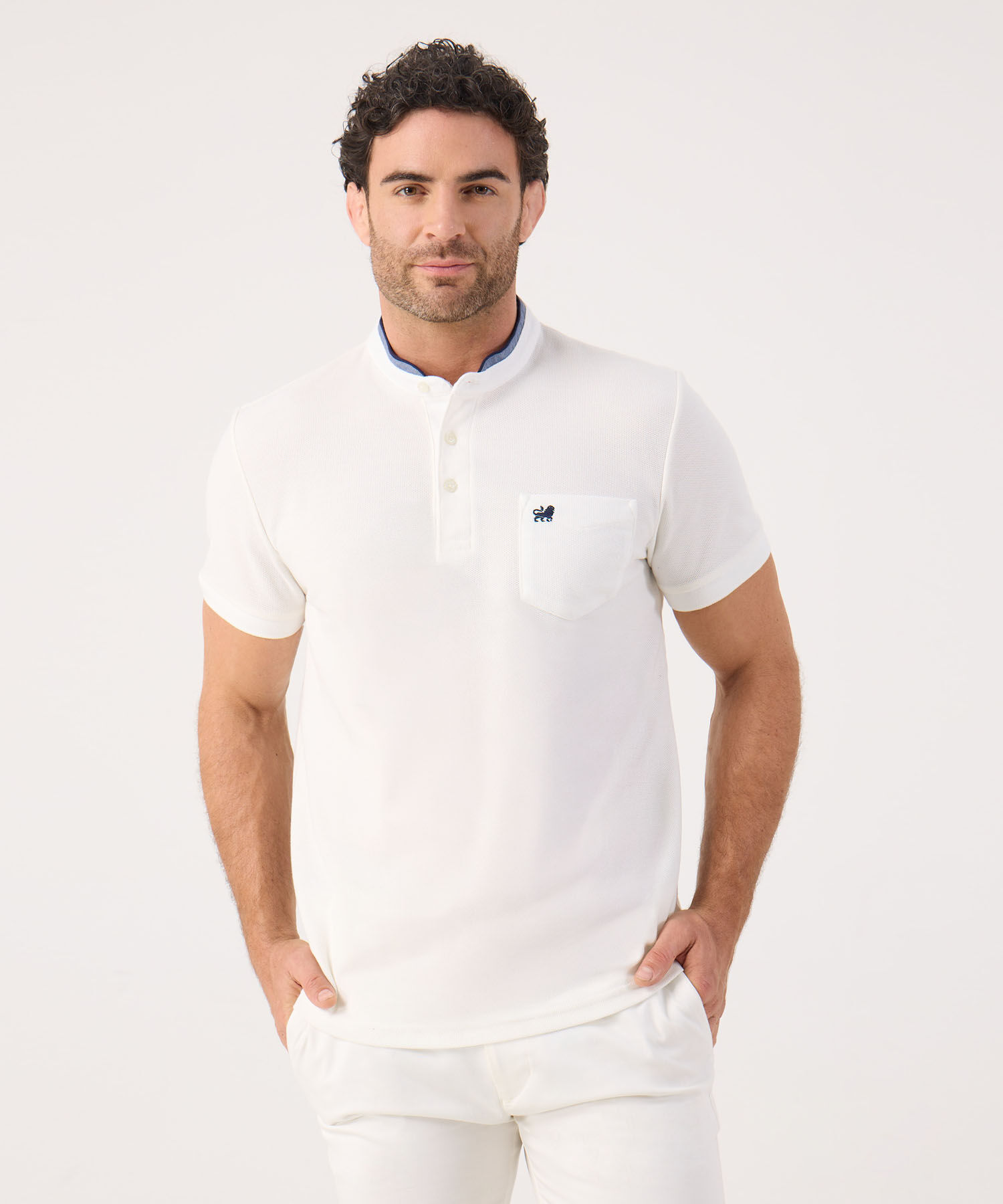 Polo Unicolor Con Bolsillo 