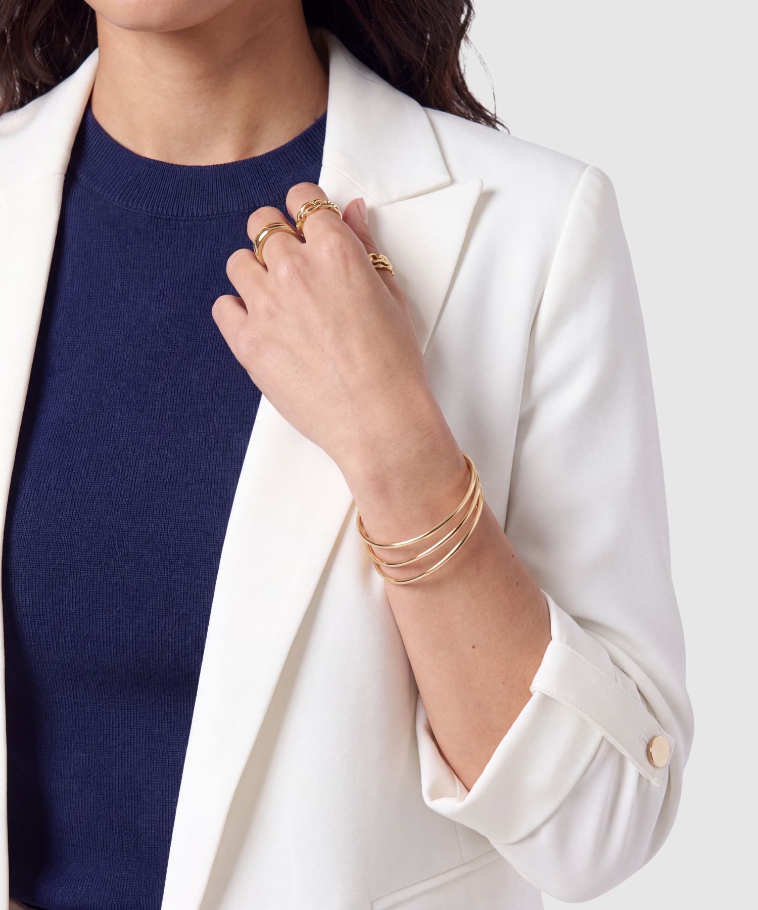 Blazer Casual Manga Larga Mujer