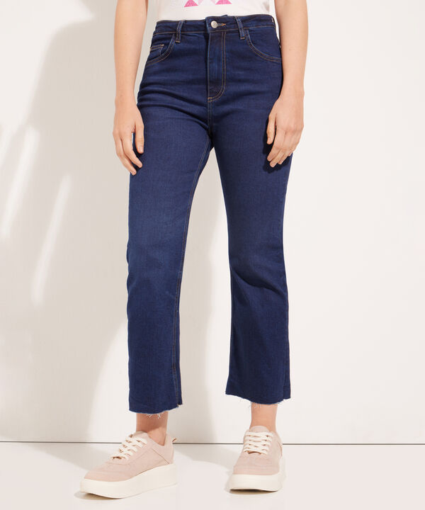 Jean Cropped Flare Tono Oscuro image number null