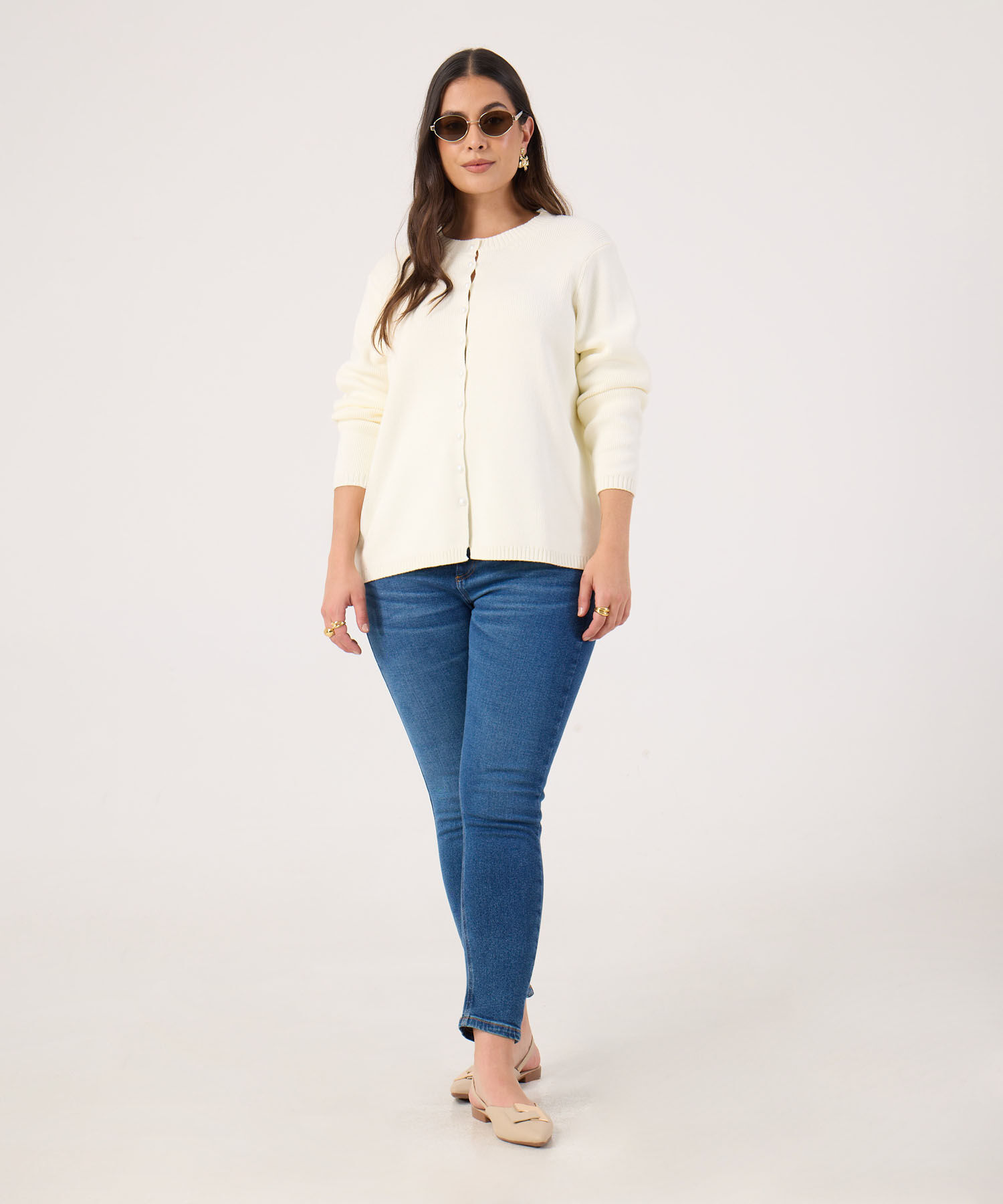 Saco Para Mujer Curvy Abierto Con Botones