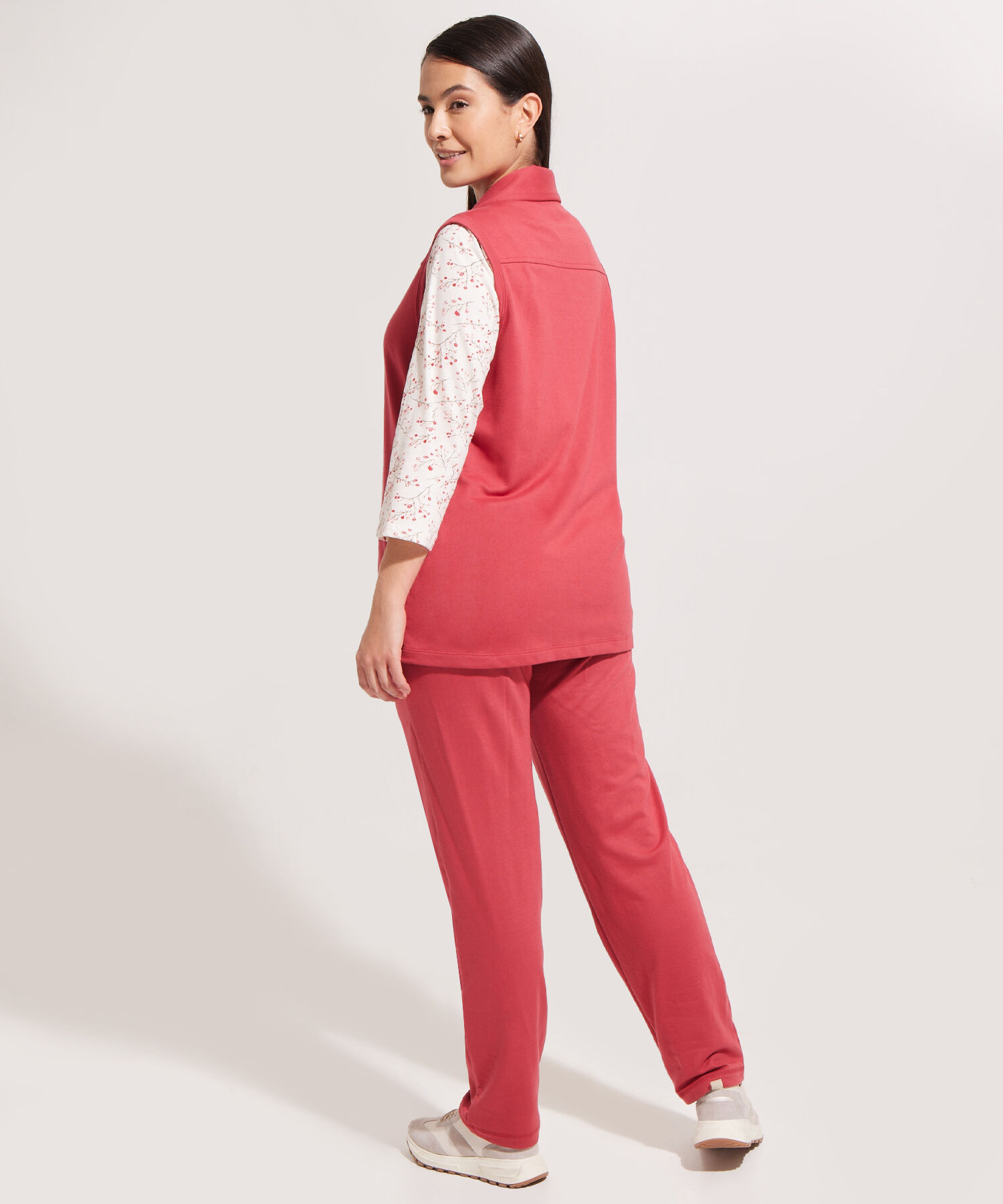 Sudadera Unicolor Con Bolsillos En Chaleco Camiseta Estampada