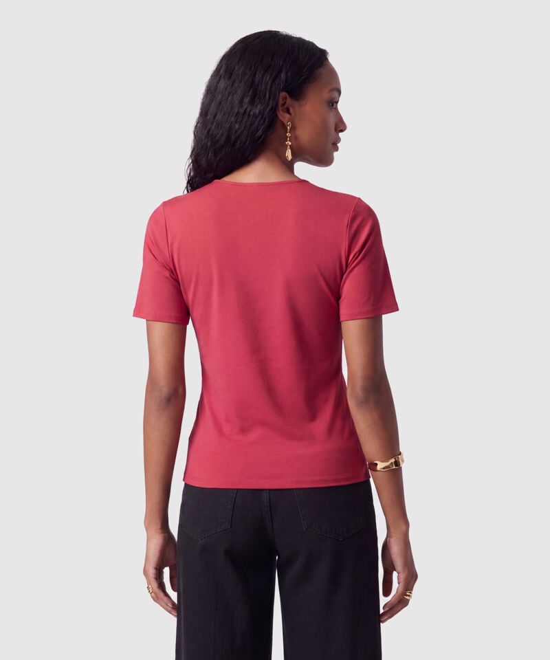 Blusa Manga Corta Con Lazos Mujer