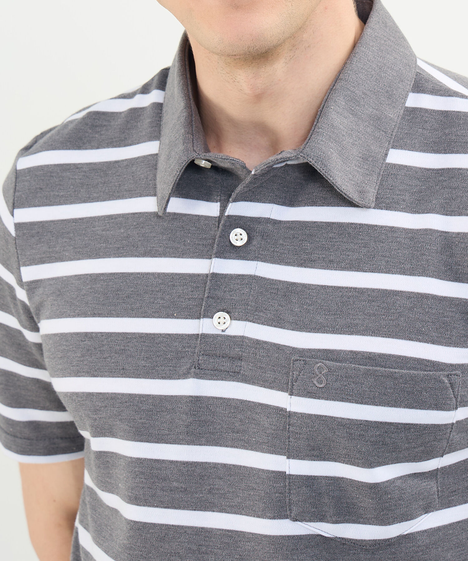 Polo Cuello Duro con Franjas