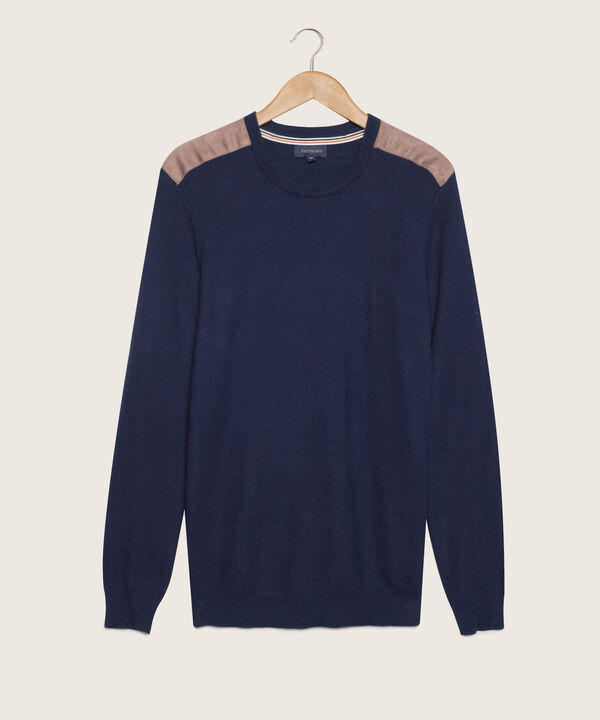 Saco Cuello Redondo Con Piezas En Hombros