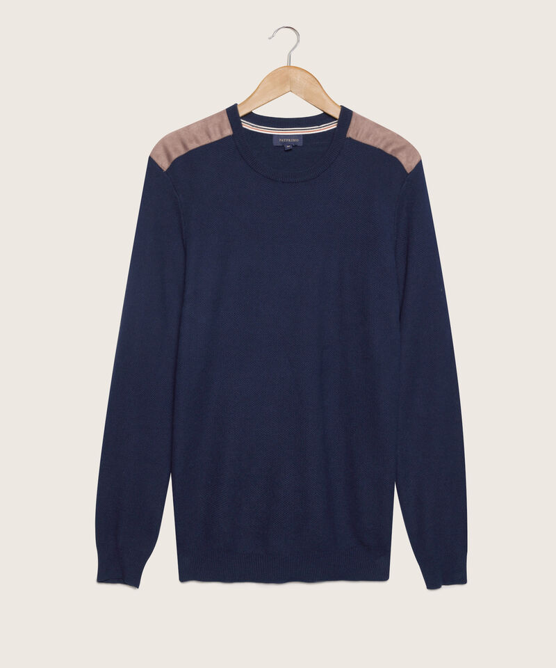 Saco Cuello Redondo Con Piezas En Hombros