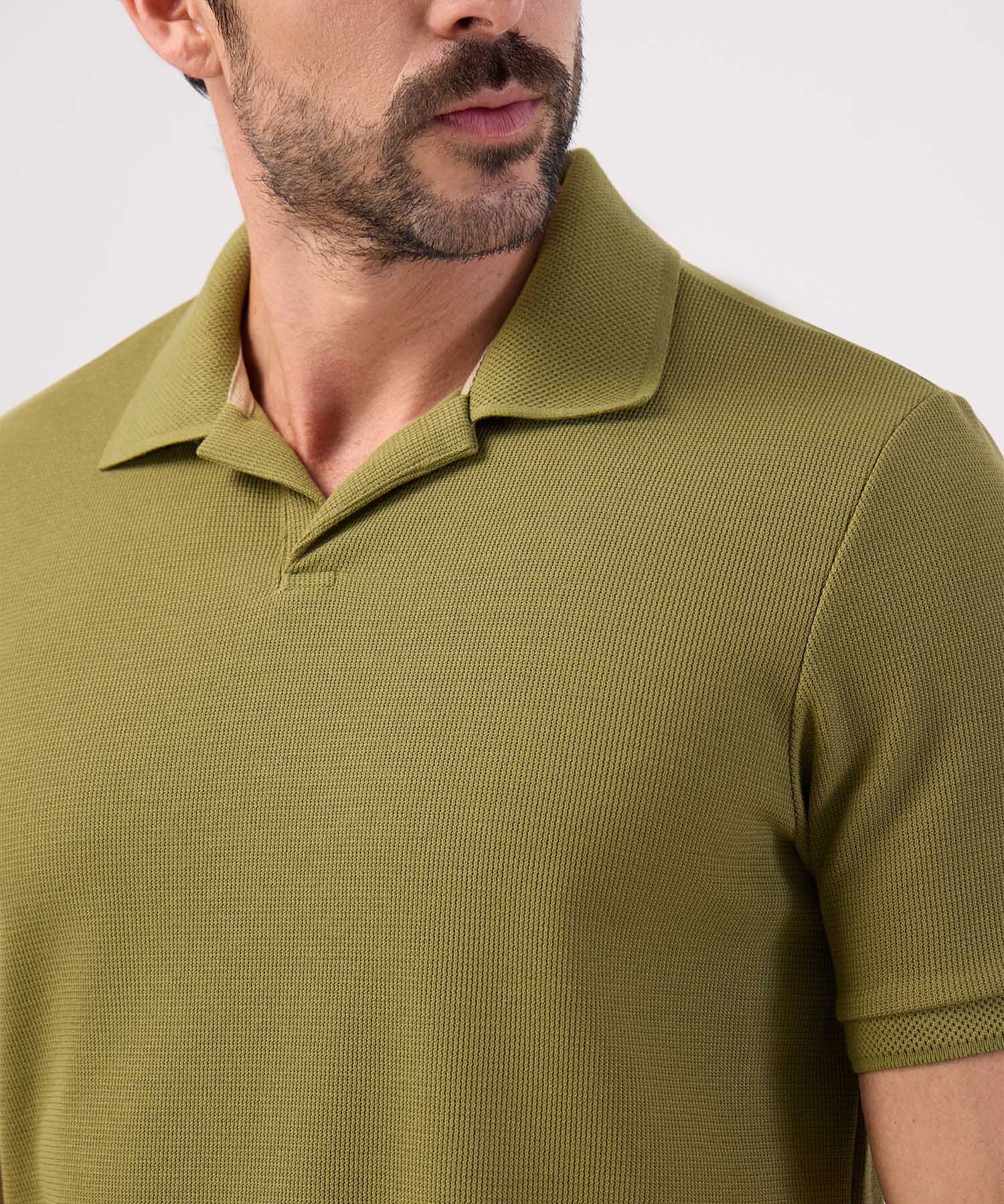 Polo Texturizado unicolor Para Hombre
