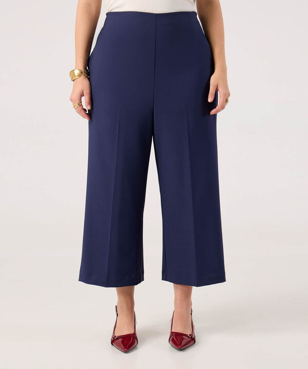Pantalon Culotte Unicolor Para Mujer Curvy image number null