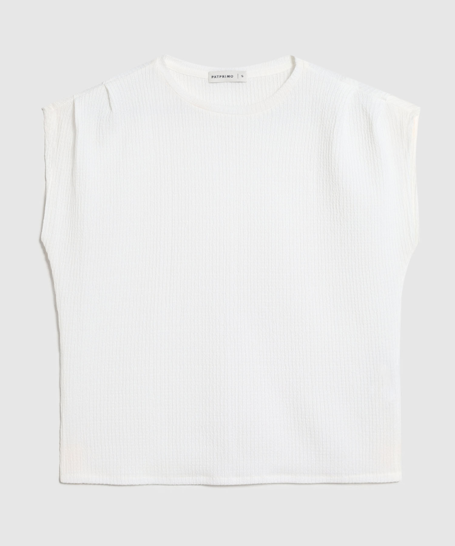 Camiseta Texturizada Con Hombro Ca&iacute;do Para Mujer