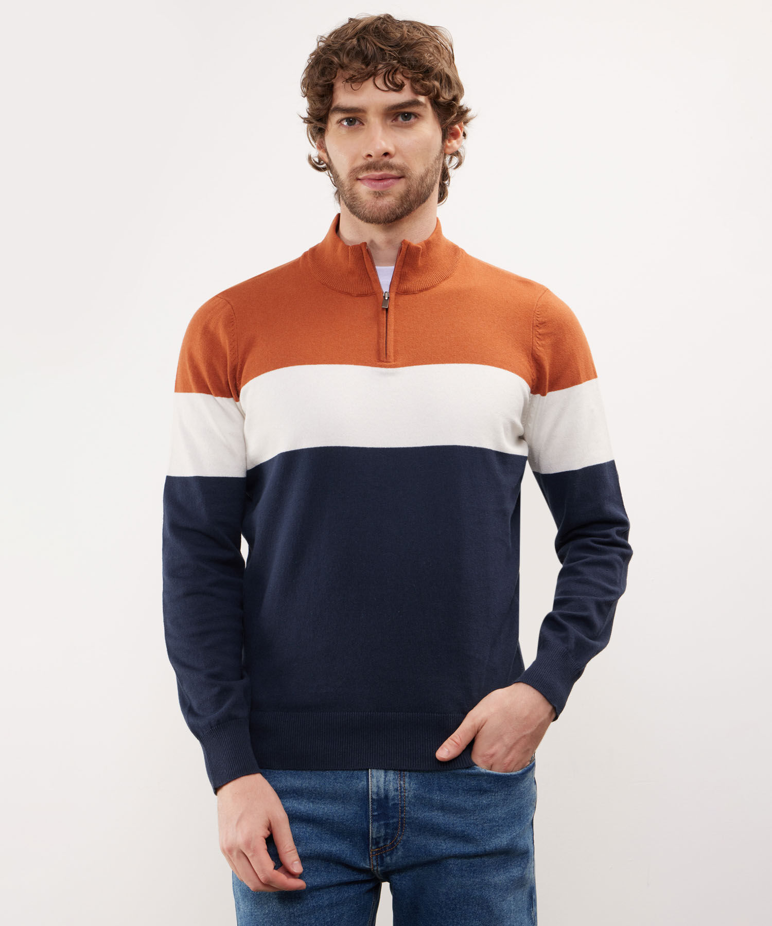 Amazon Sueter Tejido Naranja Julio Sueter Tejido Cuello De Ojal