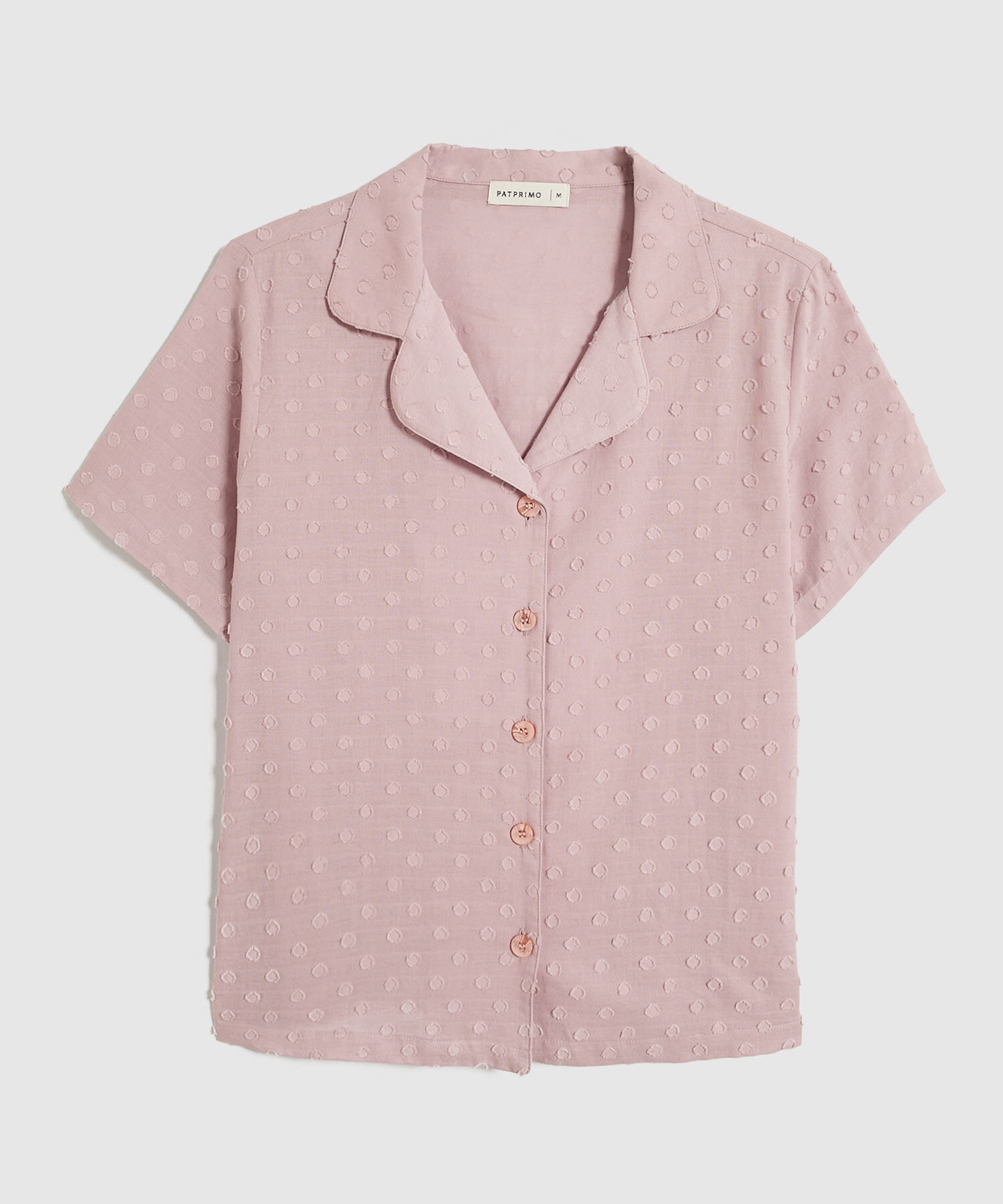 Conjunto Pijama Manga Corta, Pantalon Largo Cuello Resort Para Mujer
