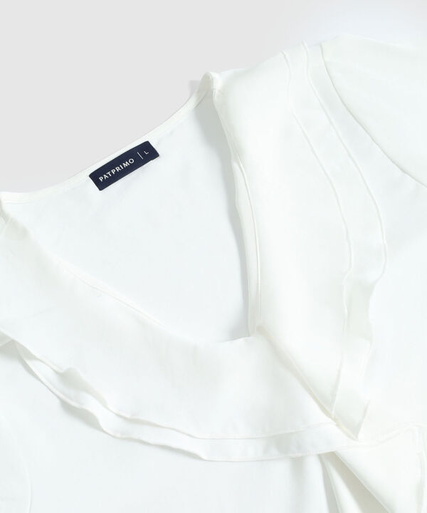Blusa Con Bolero Frontal Cascada Mujer