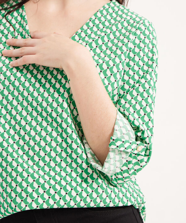 Blusa con Estampado de Mosaico image number null
