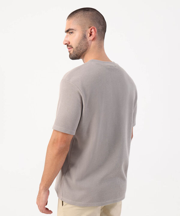 Camiseta Texturizada De Cuello Redondo Para Hombre