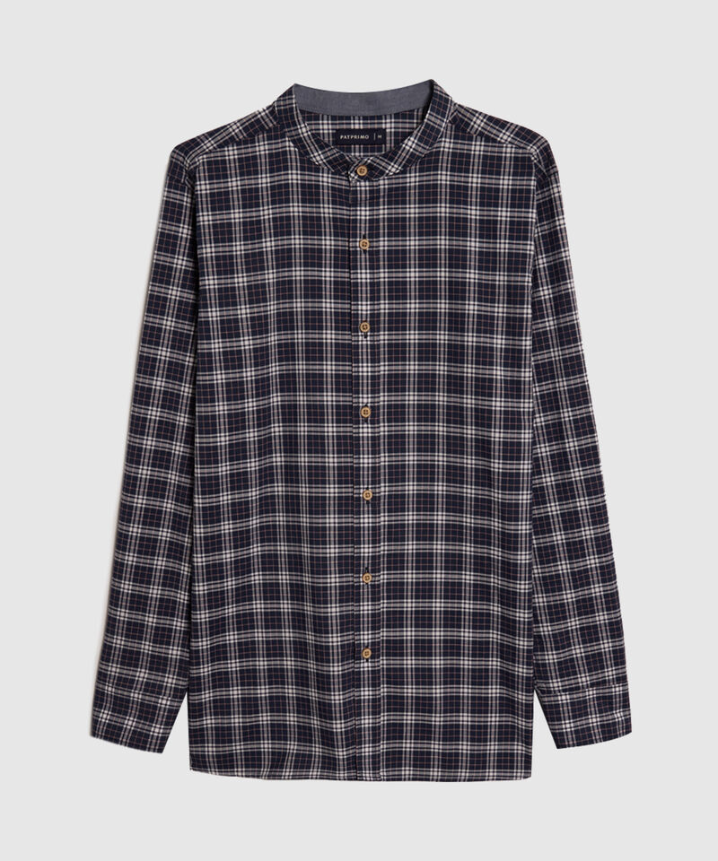 Camisa Manga Larga Cuello Neru Preteñido