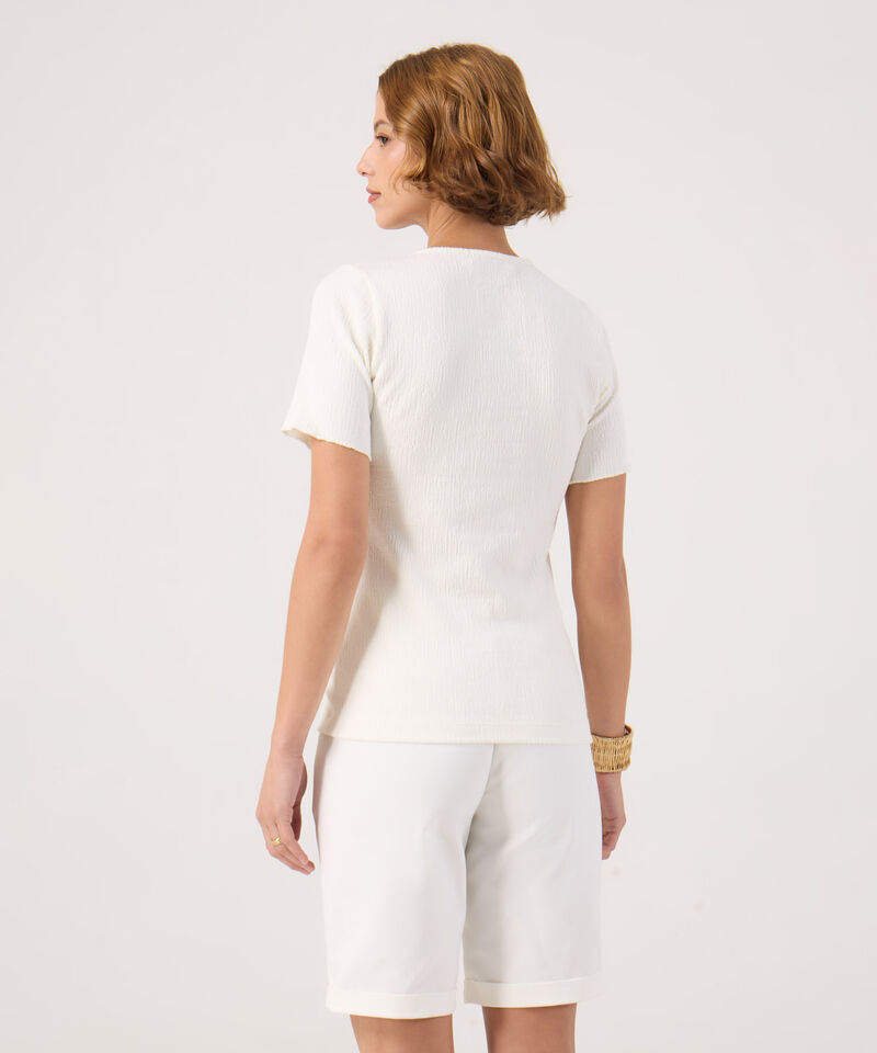Camiseta unicolor texturizada 