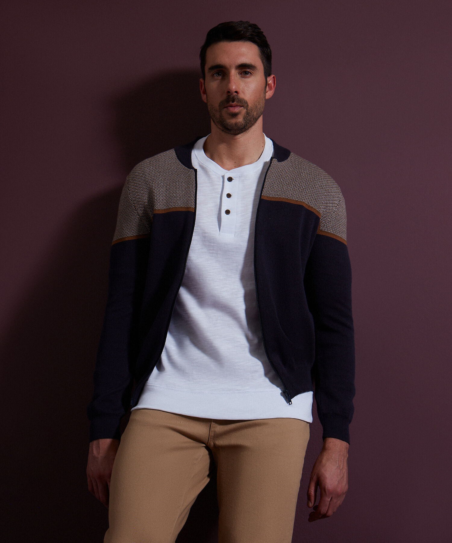 Saco Abierto Cuello Tipo Bomber