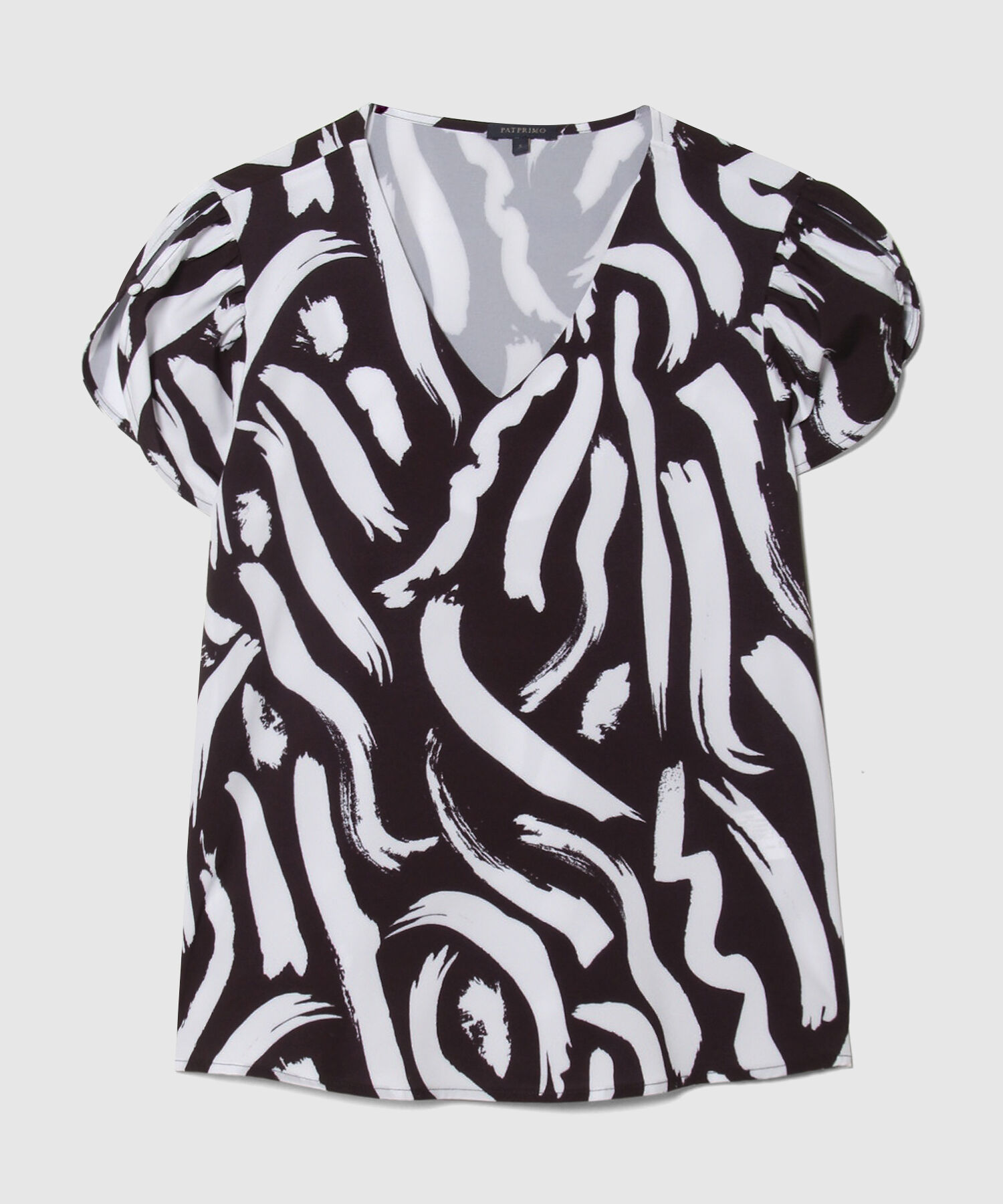 Blusa Estampada con Escote en V