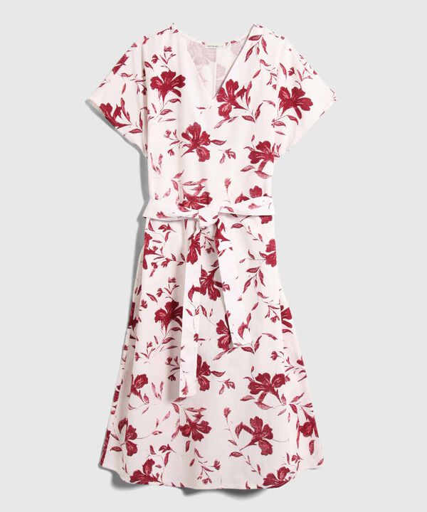 Vestido Estampado Con Cinturon Para Mujer Curvy image number null