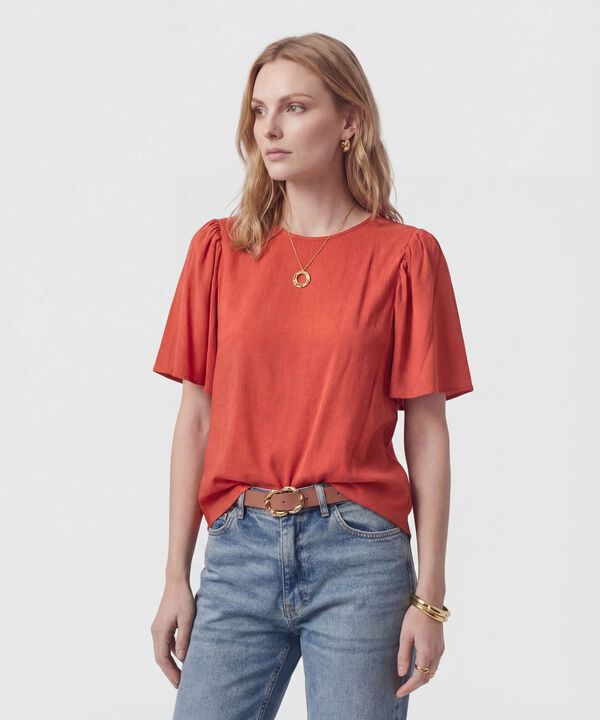 Blusa De Mangas Acampanadas Para Mujer image number null