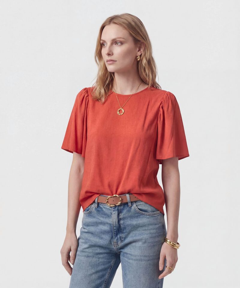 Blusa De Mangas Acampanadas Para Mujer