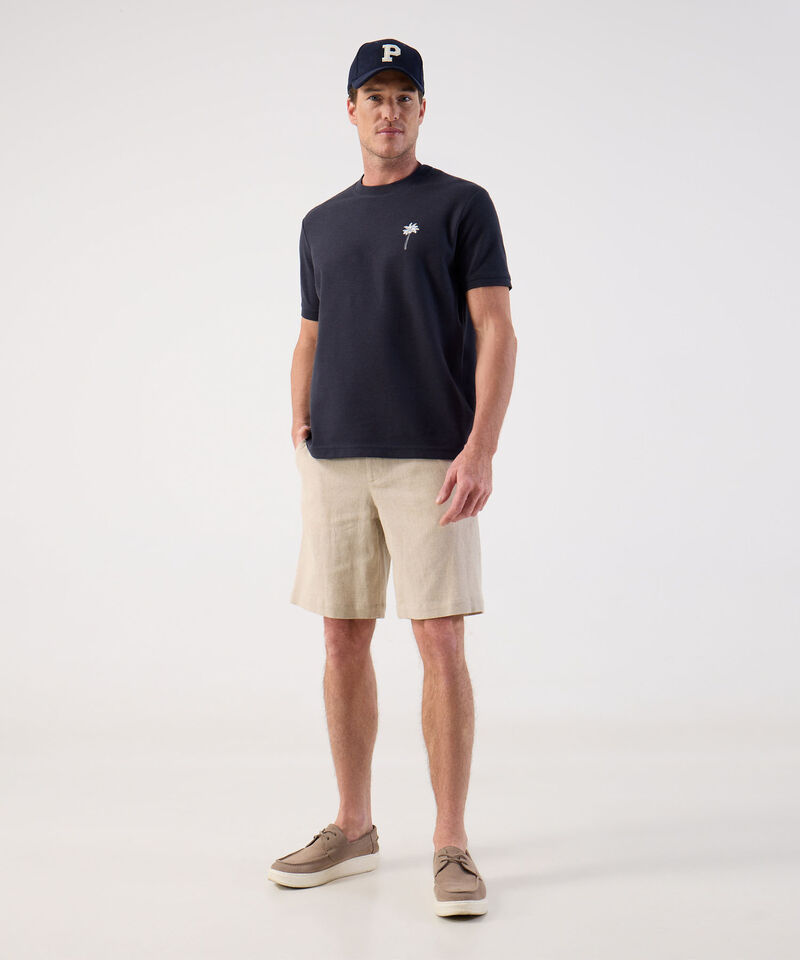 Camiseta Clásica con Detalle Bordado Para Hombre