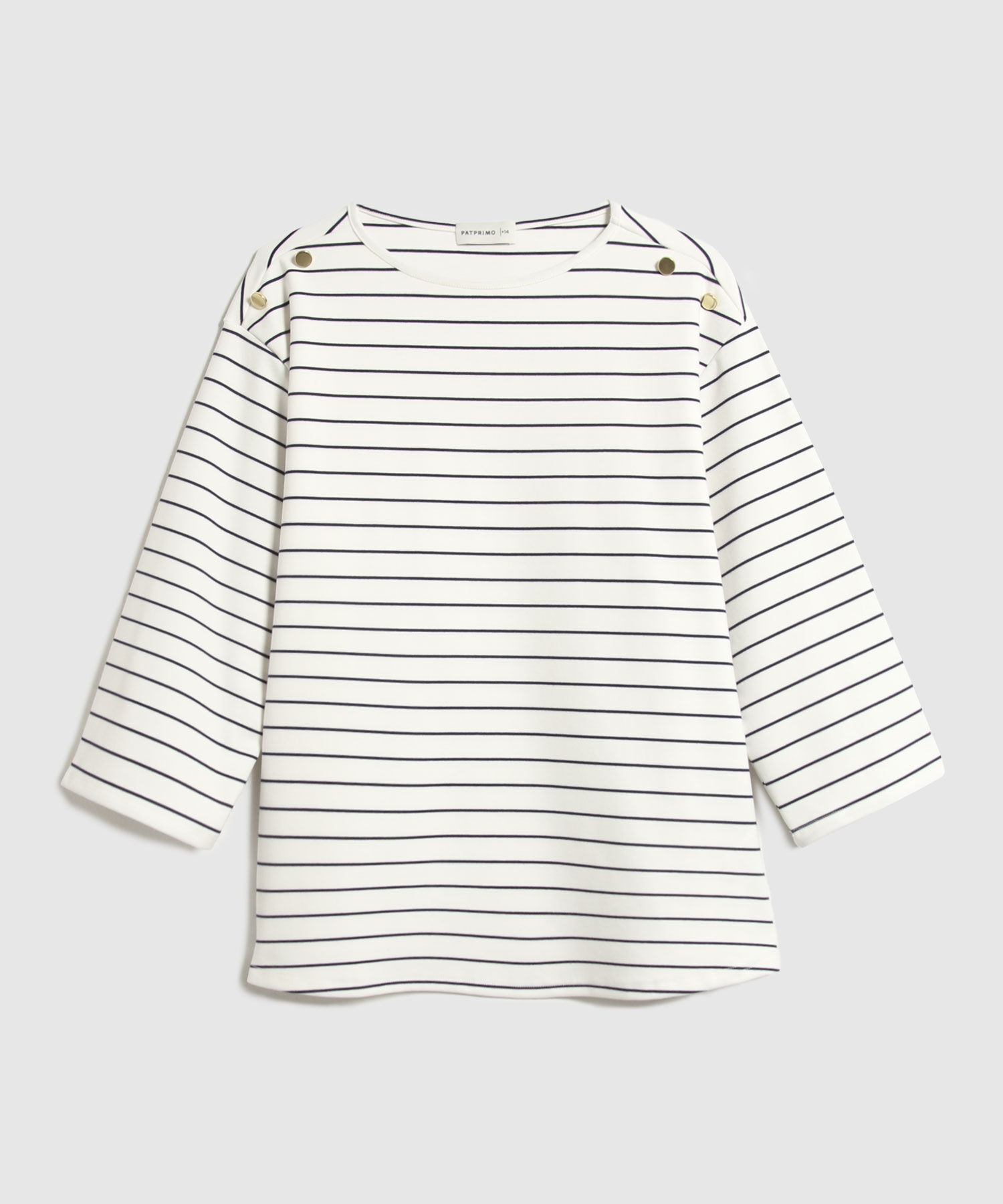 Camiseta Manga ¾ A Rayas