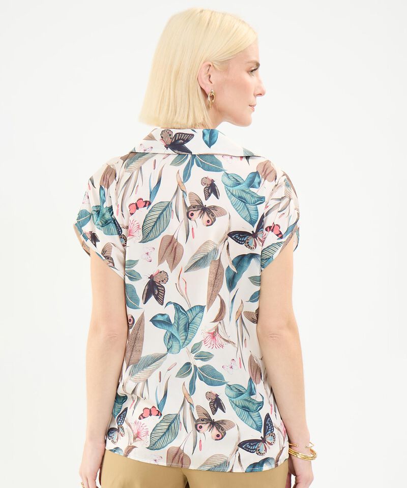 Camisa Satinada Estampada