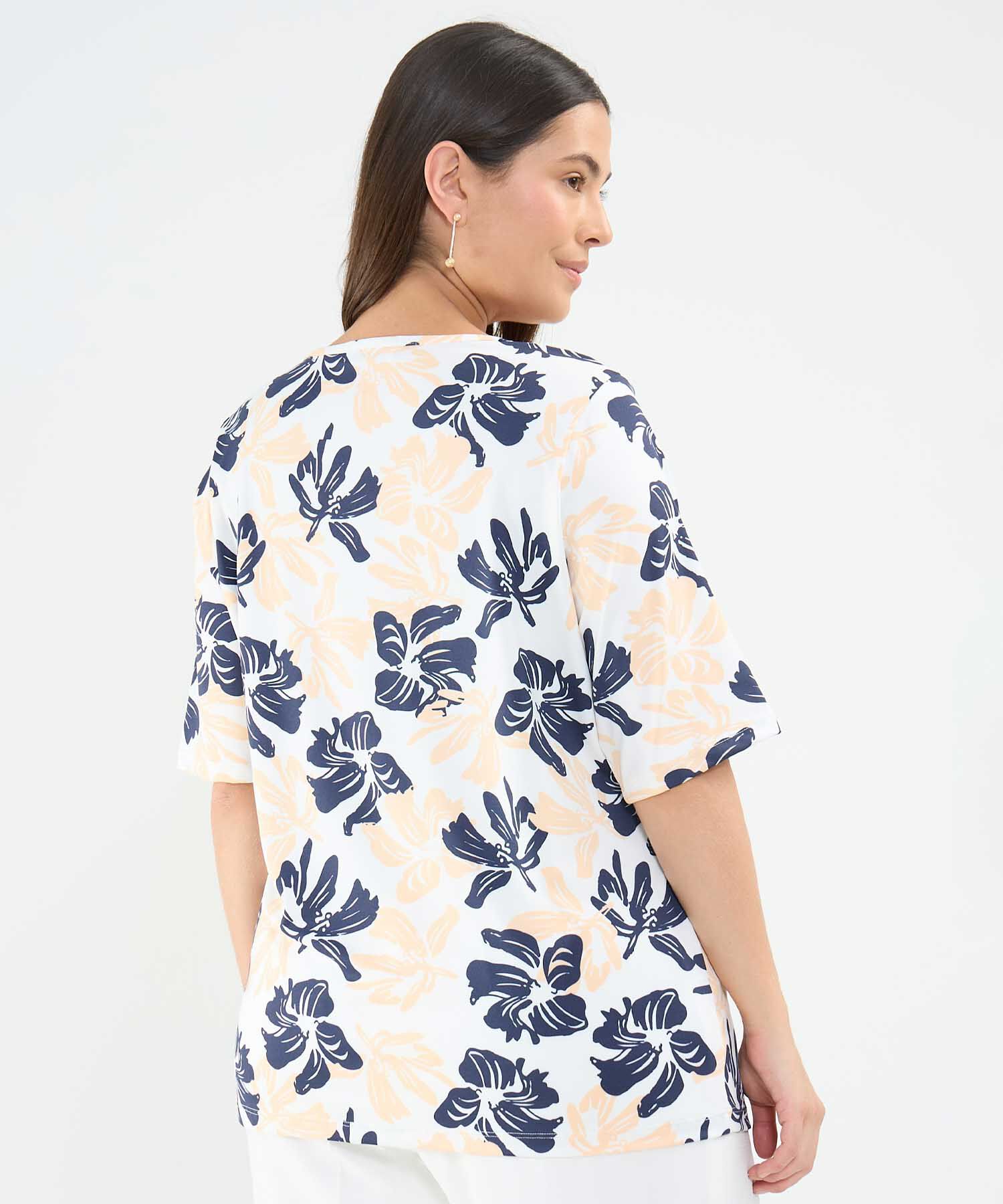 Camiseta mujer manga 3/4 estampada