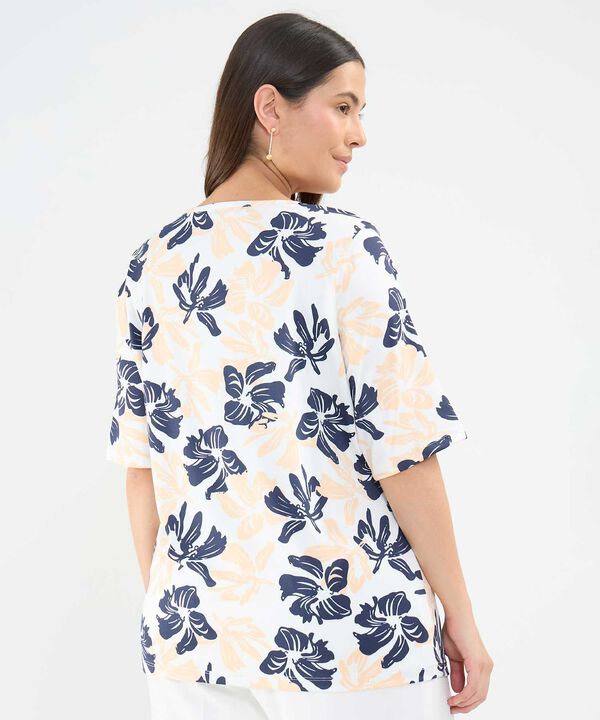 Camiseta mujer manga 3/4 estampada