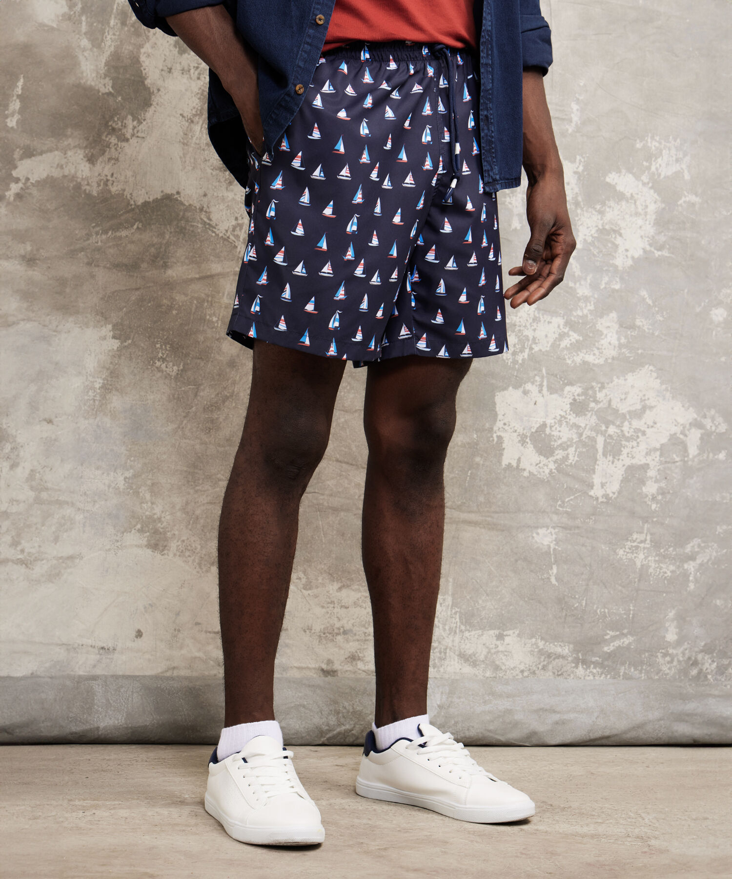 Pantalóneta De Baño Estampada