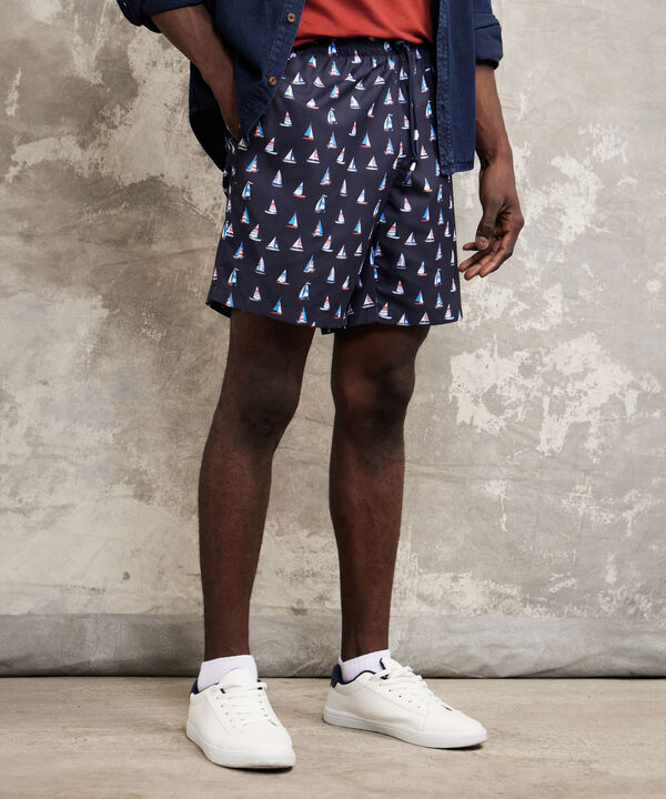Pantalóneta De Baño Estampada
