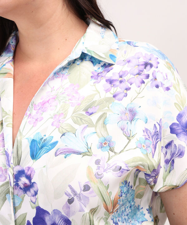 Camisa Estampada Cuello Resort