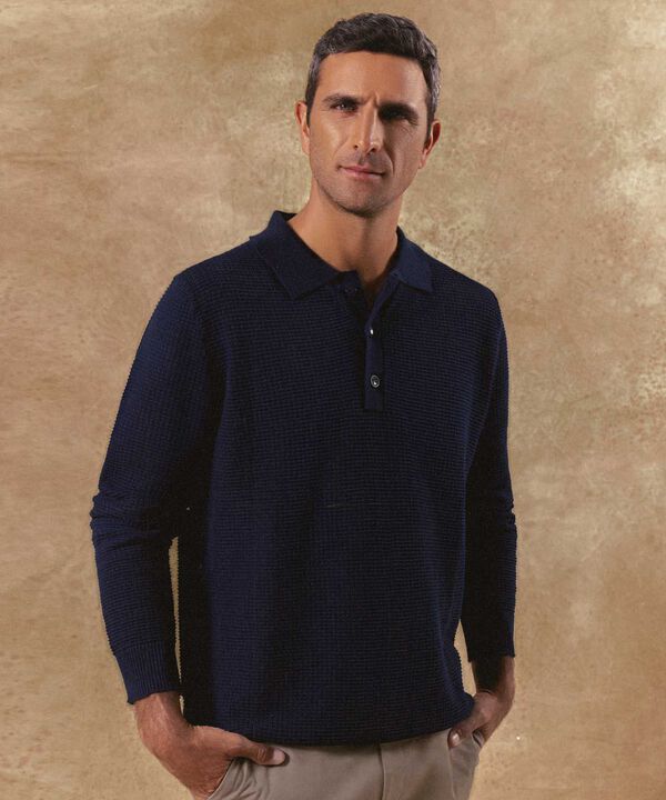 Saco Unicolor Tipo Polo Para Hombre image number null