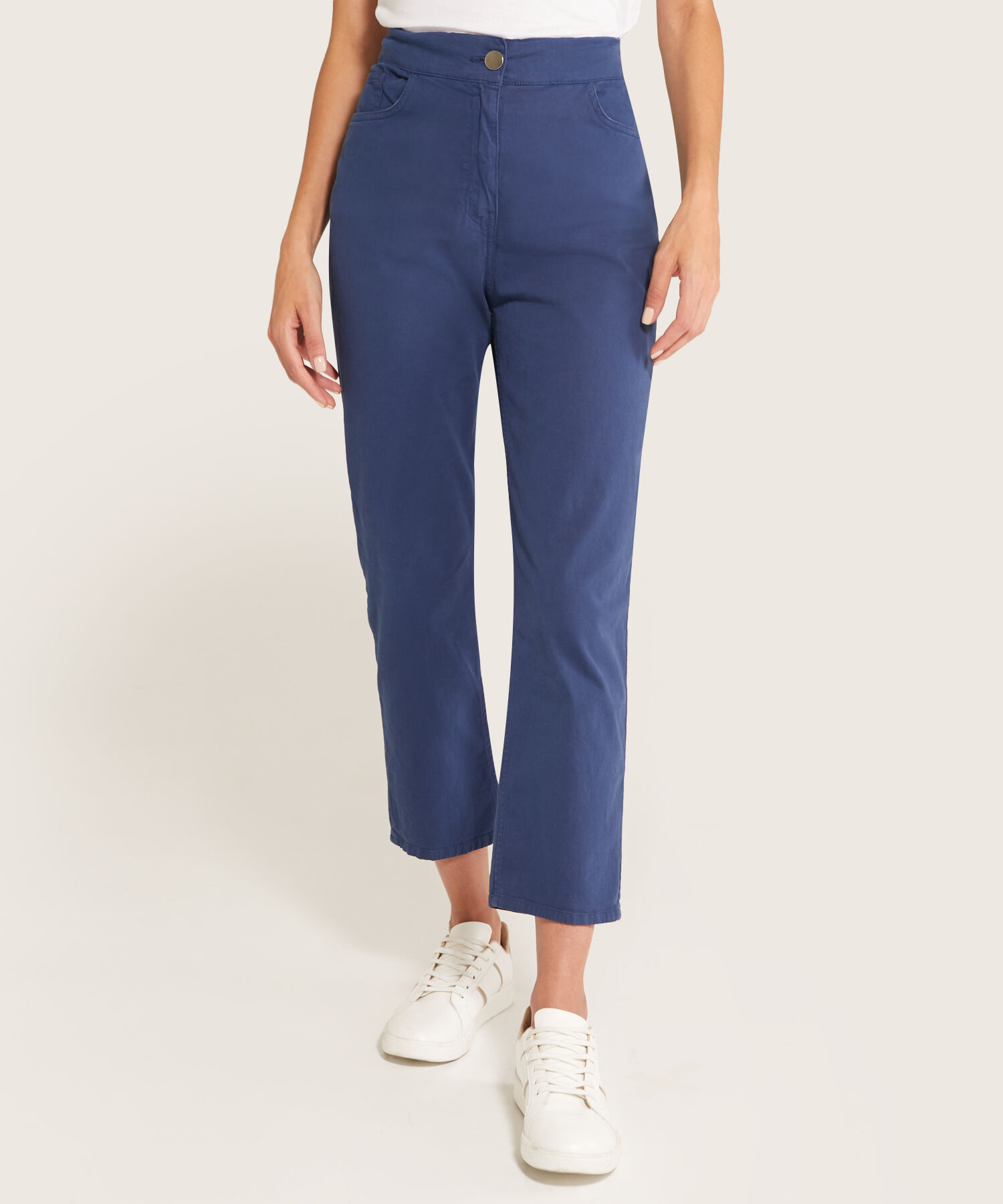 Pantalón Tobillero Cinco Bolsillos Teñido