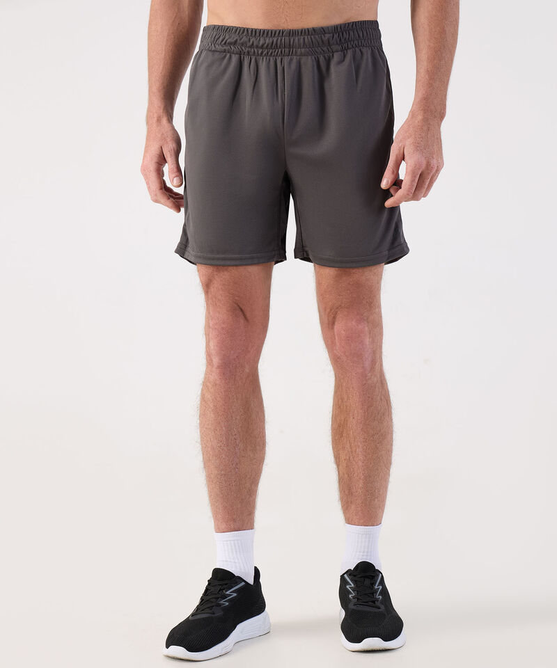 Bermuda Punto Unicolor Con Bolsillos