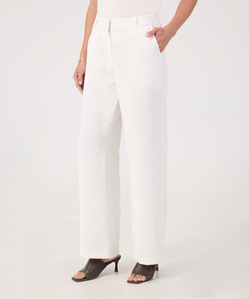 Pantalon recto unicolor 