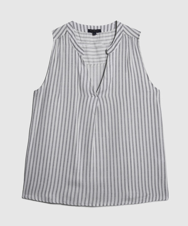 Blusa Manga Sisa Cuello Neru Estampada
