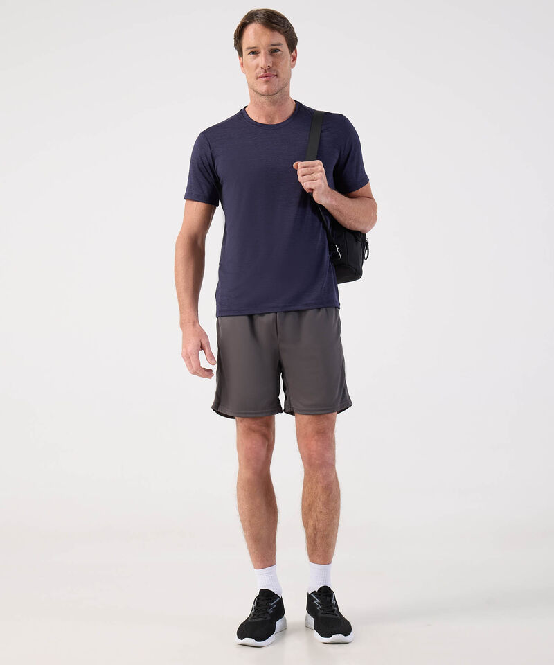 Camiseta Manga Corta Cuello Redondo Jaspe