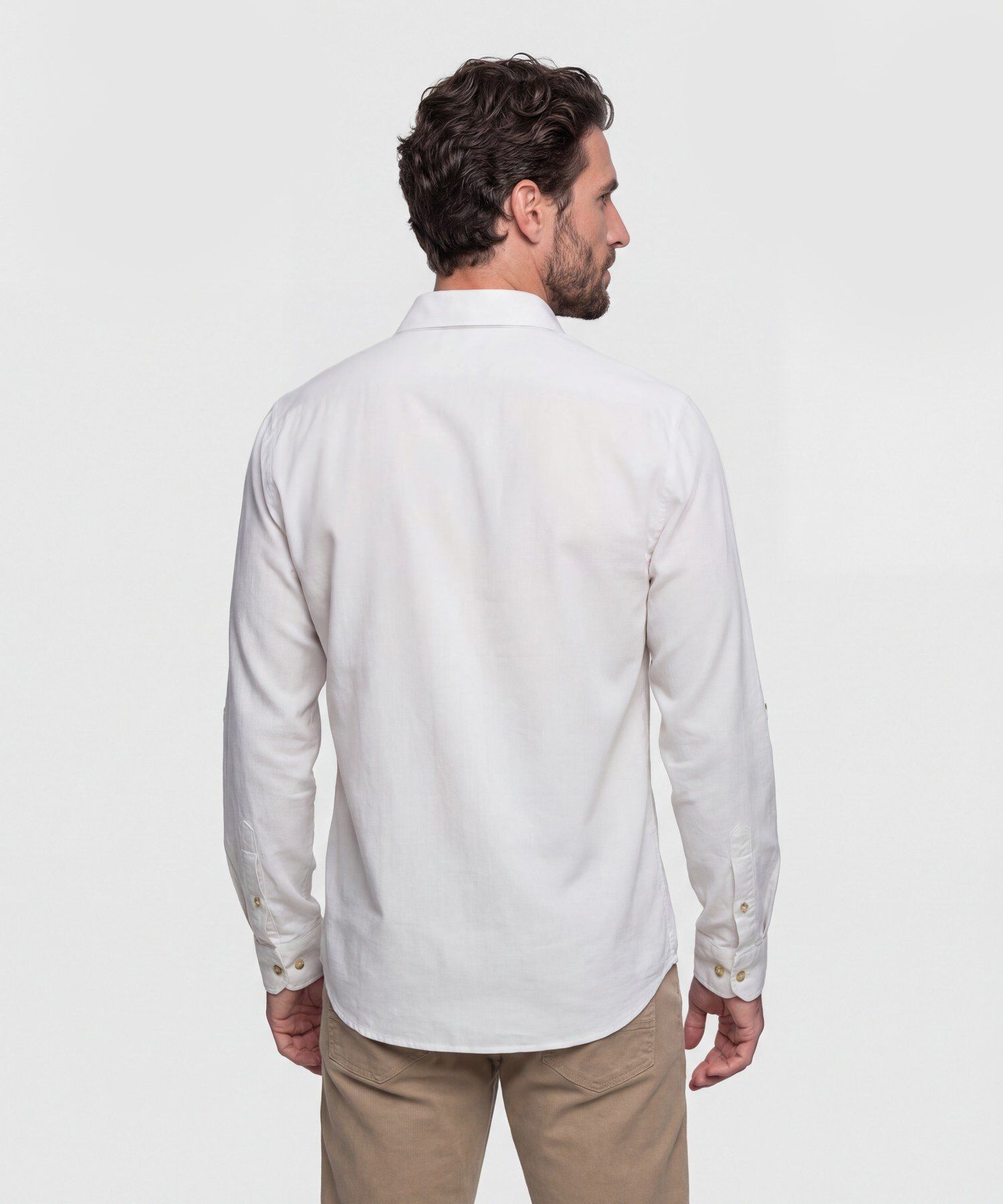 Camisa Hombre Manga Larga Recogible