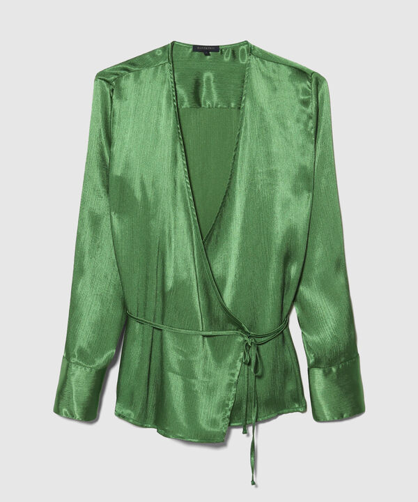 Blusa Cruzada Manga Larga
